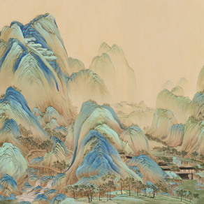 中式山水壁画贴图