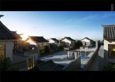 柏悦海东新中式别墅洋房公寓高品质住宅景观建筑方案