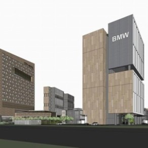 现代办公写字楼商业建筑SU模型下载_sketchup草图大师SKP模型